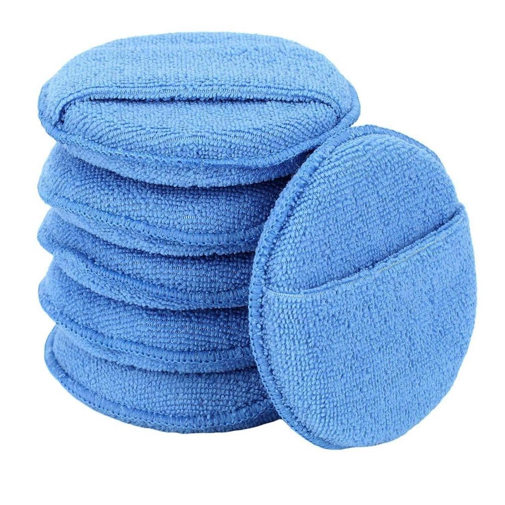 5 Inch Microfiber Sponge Wax Applicator Pads with Finger Pocket for Car Cleaning and Polishing (6 Pack) price history on PriceWatchPro