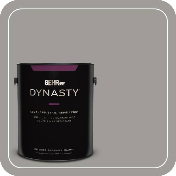 1 gal. #BNC-17 Casual Gray Eggshell Enamel Interior Stain-Blocking Paint and Primer