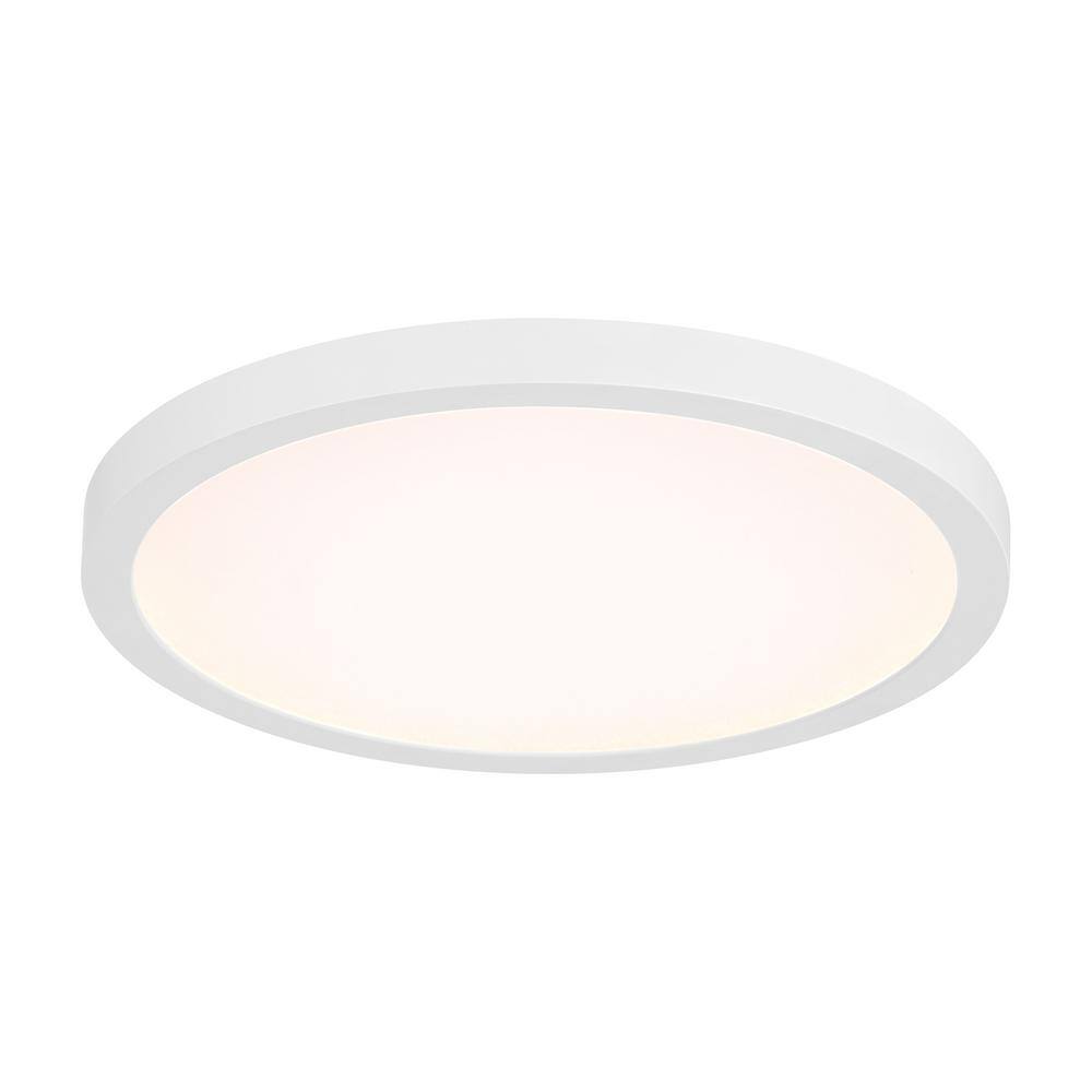 White Glass LED Flush Mount Ceiling Light