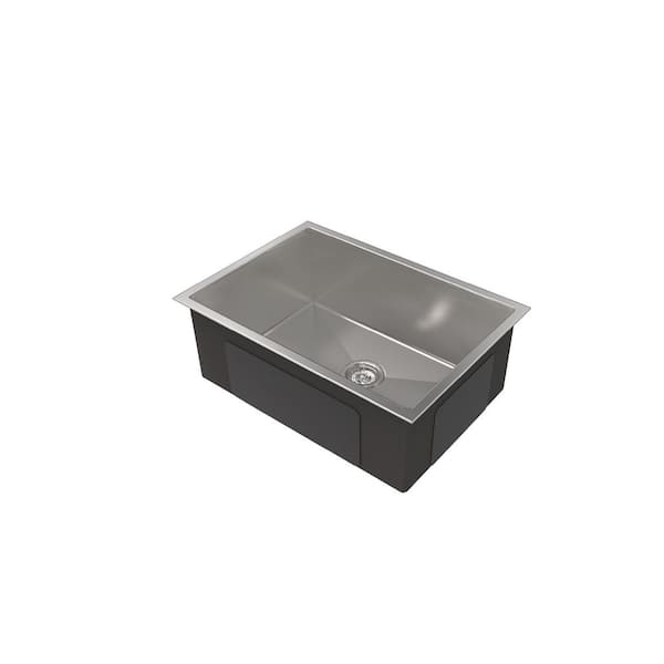 Handmade 18 in. Undermount Single Bowl Stainless Steel Kitchen Sink
