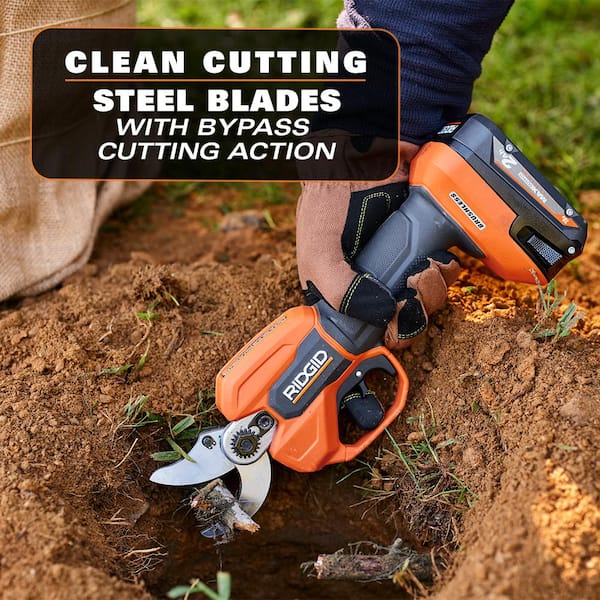 RIDGID - 18V Brushless Cordless Battery Pruner with 2.0 Ah Battery and Charger