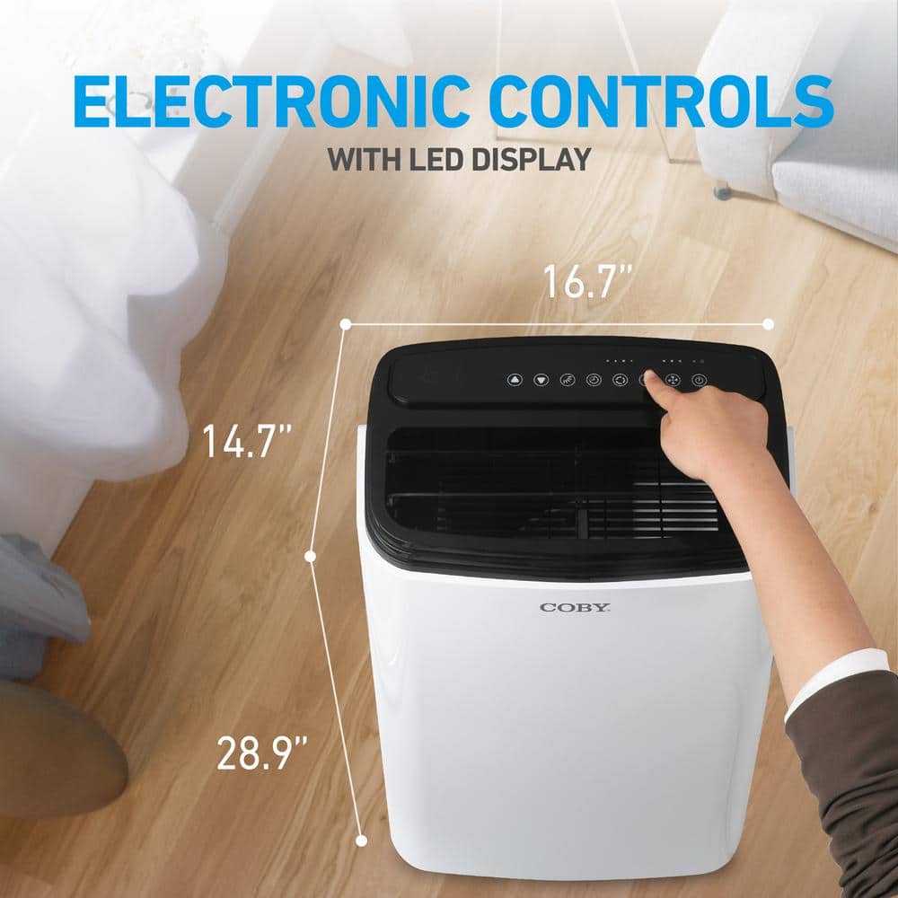 Coby 12,000 BTU White Portable Air Conditioner with Heater and Remote