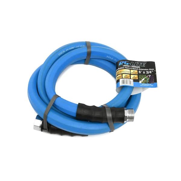 AG-LITE 3/4 in. x 6 ft. Heavy Duty Rubber Water Hose