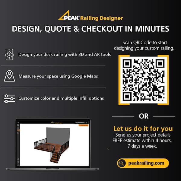 Peak Aluminum Railing Free Design Service