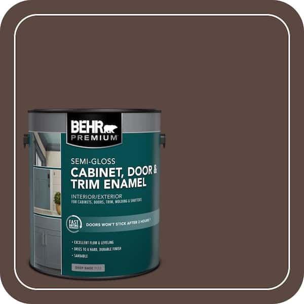1 gal. #N170-7 Baronial Brown Semi-Gloss Enamel Interior/Exterior Cabinet, Door & Trim Paint