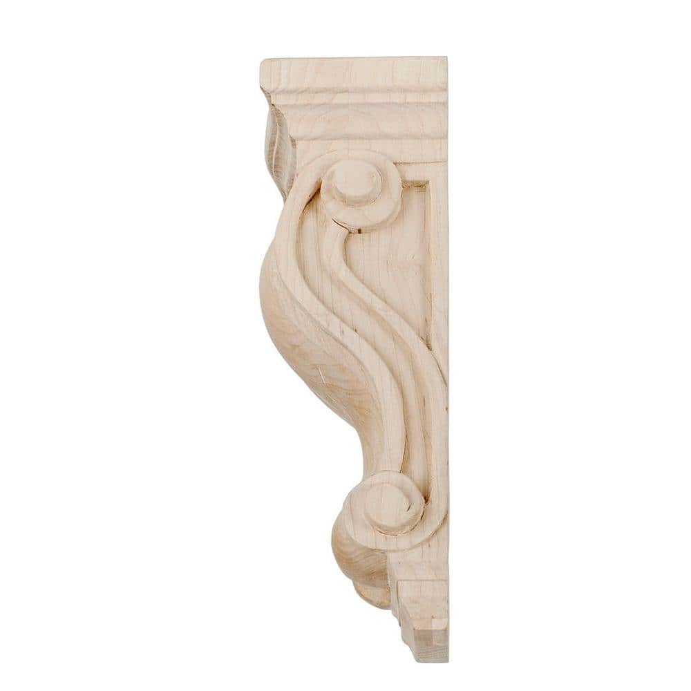 Unfinished Solid Alder Classic Traditional Wood Corbel