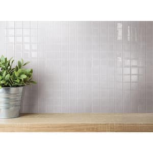 Take Home Sample - Orchid White 4 in. x 4 in. Marble Peel and Stick Wall Mosaic Tile (0.11 sq.ft./ 1-pack)