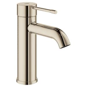 Essence S-Size Single Hole Single-Handle Bathroom Faucet with Adjustable Flow Control in Polished Nickel