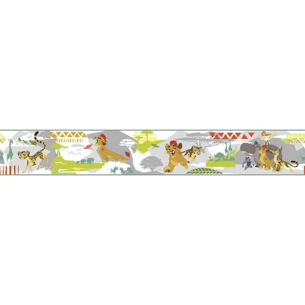 York Wallcoverings Disney The Lion Guard Scenic Border Blacks Wallpaper Border