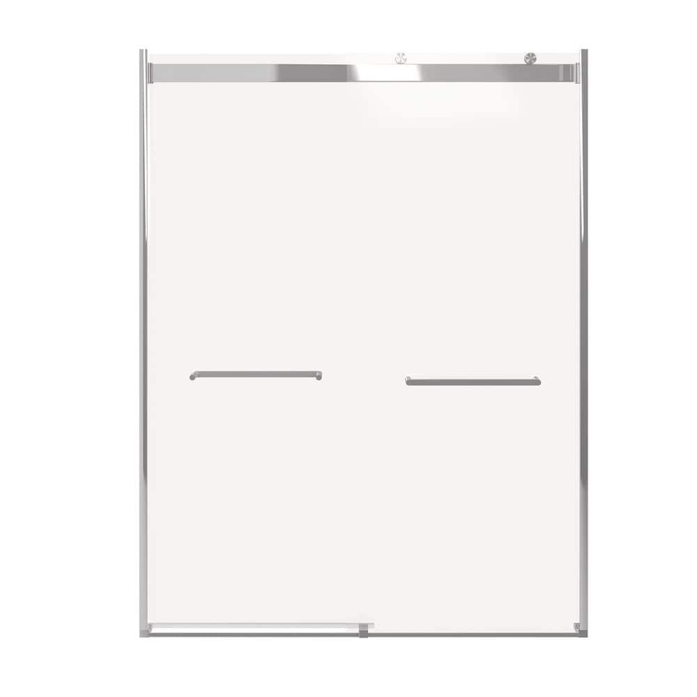 Glide 60 in. W x 78 in. H Sliding Frameless Shower Door in Chrome with Tempered Glass price history on PriceWatchPro