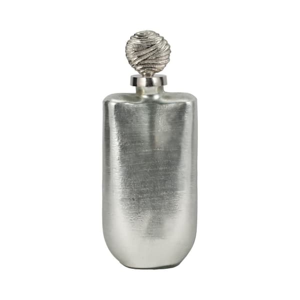 Liv & Skye 16 in. Gold/Silver Glass Metallic Bottle with Orb Top