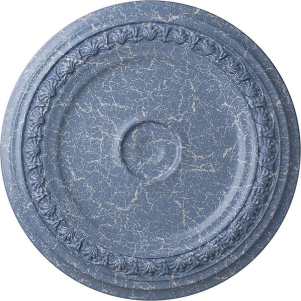 Ekena Millwork 1-1/2 in. x 31-1/8 in. x 31-1/8 in. Polyurethane Carlsbad Ceiling Medallion, Americana Crackle