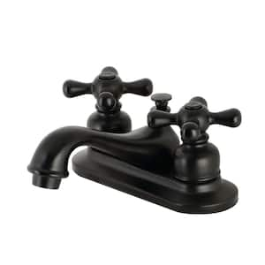 Restoration 4 in. Centerset Double Handle Bathroom Faucet in Matte Black