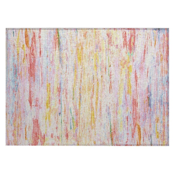 Chantille Machine Washable Indoor/Outdoor Abstract ACN1985 Coral 2 ft. x 3 ft. Accent Rug