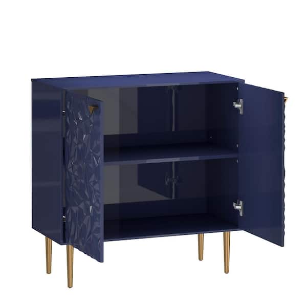 Blue MDF 32 in. W Sideboards with Adjustable Shelves