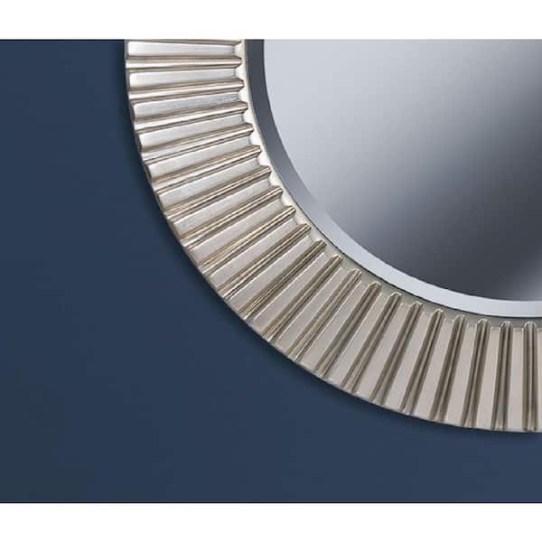 Kenroy Home Medium Round Bronze Finish Beveled Glass Casual