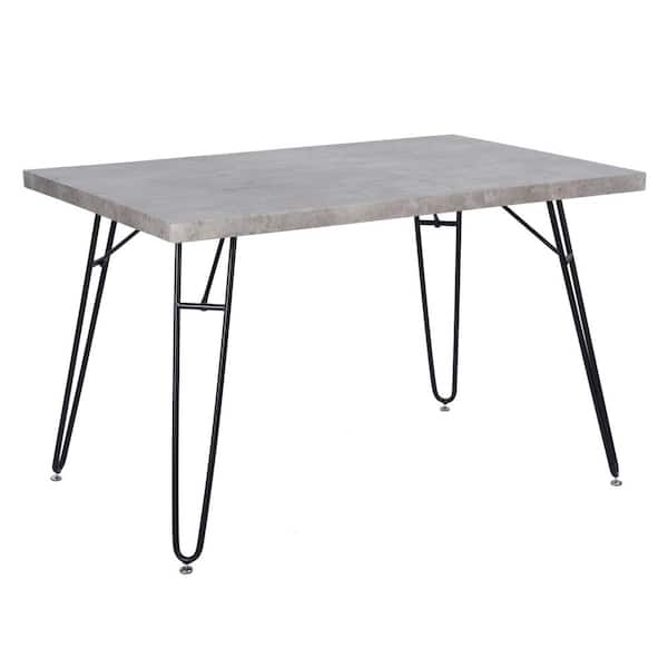 Homy Casa 47.2 in. Grey MDF Dining Table for 6