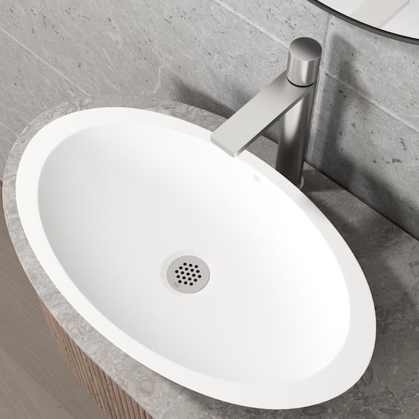 Vessel Bathroom Sink Drain in Brushed Nickel