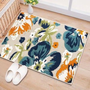 Bergamo Contemporary Floral Multi 2 ft. 7 in. x 4 ft. Indoor/Outdoor Area Rug