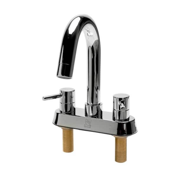 ALFI BRAND 4 in. Centerset 2-Handle Bathroom Faucet in Polished Chrome