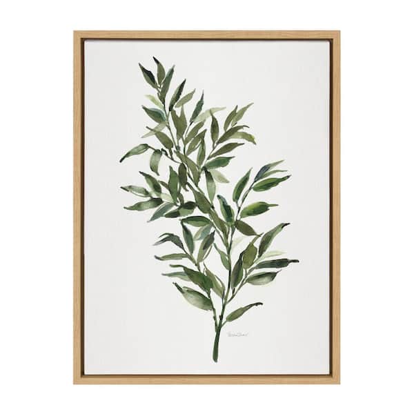 Kate and Laurel Sylvie Ruscus by Patricia Shaw Framed Canvas Flower Art Print 18 in. x 24 in.