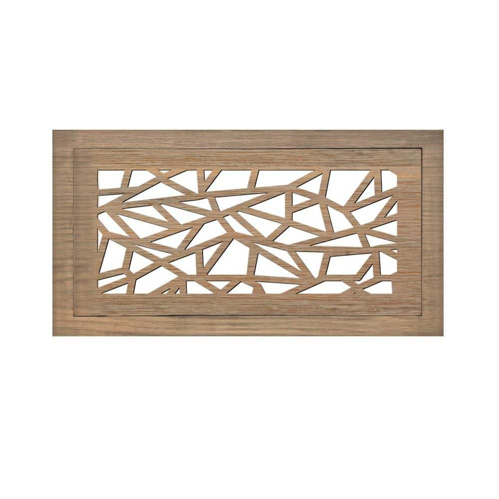 Hardwood Floor Register, Duct Opening 6X12 (Overall 9x15) - Triangles Design price history on PriceWatchPro