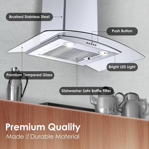 FIREGAS Range Hood 30 inch Wall Mount,450 CFM Ducted/Ductless Range Ho ·  DISCOUNT BROS