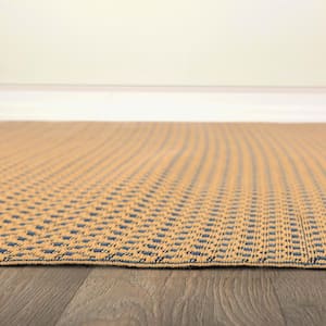 Hawaii Navy 3 ft. x 5 ft.  Contemporay Solid Reversible Plastic Outdoor Area Rug