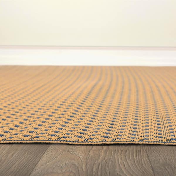 Hawaii Navy 3 ft. x 5 ft.  Contemporay Solid Reversible Plastic Outdoor Area Rug