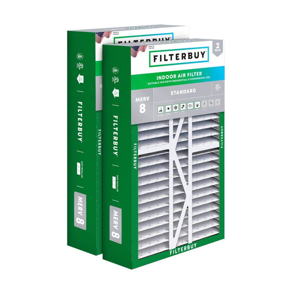 16 in. x 25 in. x 5 in. MERV 8 (FPR 5) Dust Defense Pleated HVAC AC Furnace Air Filters for Amana and More (2-Pack) price history on PriceWatchPro