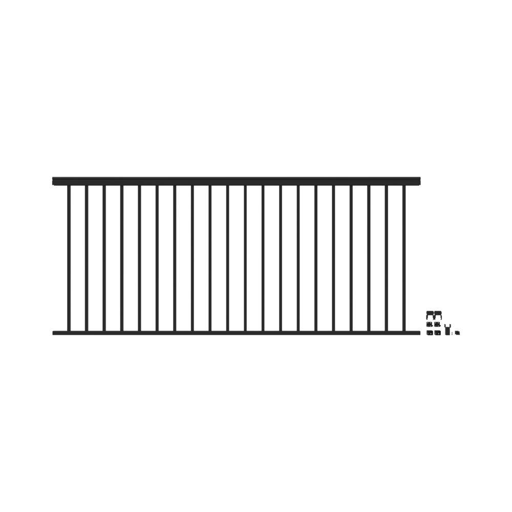 Barrette Outdoor Living VersaRail Classic 8 ft. x 42 in. Matte Black ...