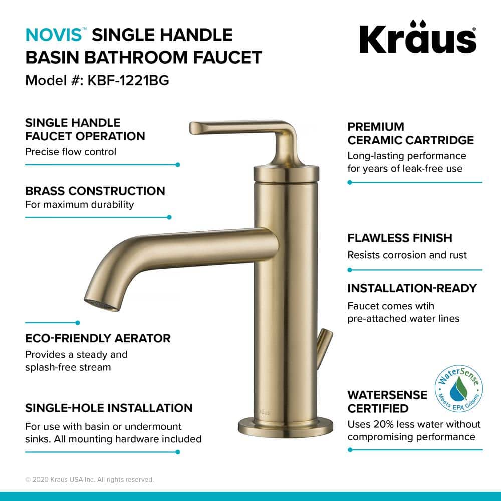 Ramus 7.38'' High-End Modern Chrome Single Handle Bathroom Faucet