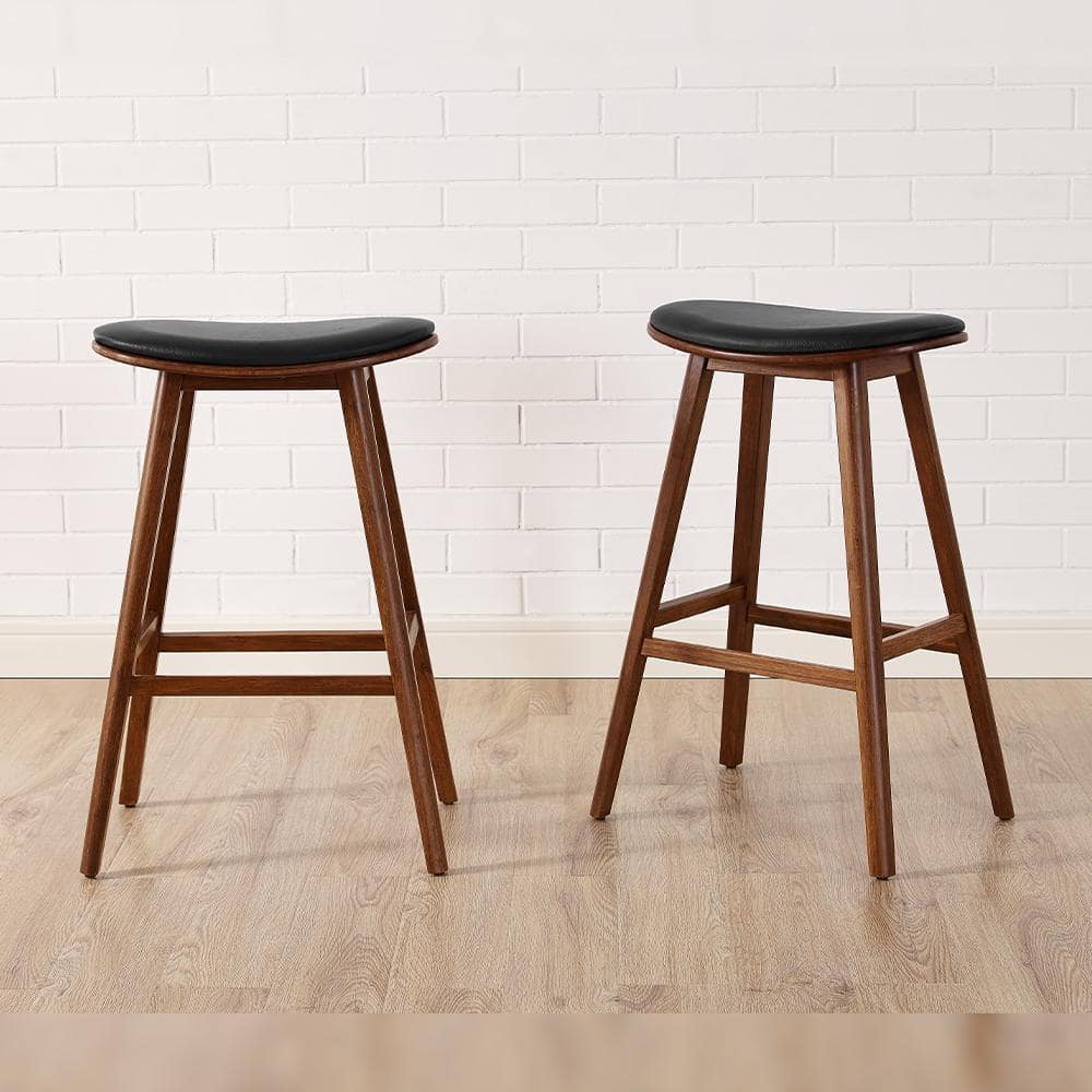 Cameron 28 in. Chestnut Bamboo Frame Counter Stool