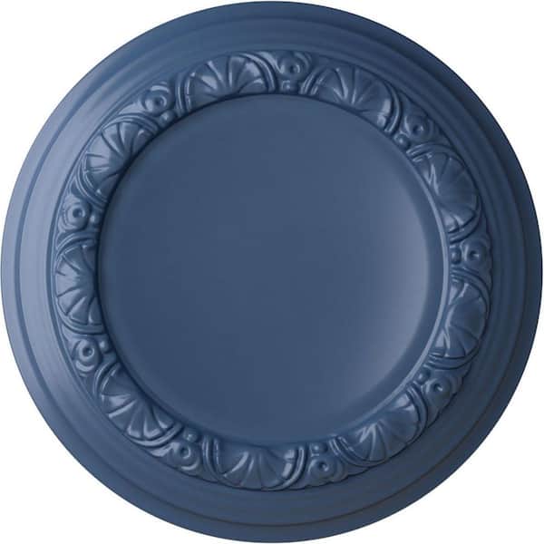 Ekena Millwork 12-1/2" x 1-1/2" Carlsbad Urethane Ceiling Medallion (Fits Canopies upto 7-7/8"), Hand-Painted Americana