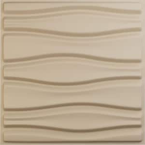 19-5/8"W x 19-5/8"H Arlington EnduraWall Decorative 3D Wall Panel, Smokey Beige (12-Pack for 32.04 Sq.Ft.)