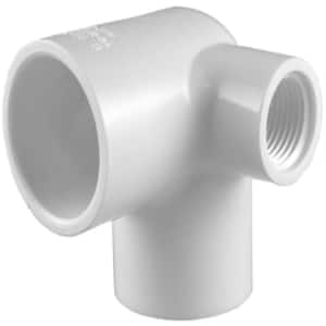 3/4 in. x 3/4 in. x 1/2 in. PVC Schedule. 40 90-Degree S x S Female Pipe Thread Elbow with Side Out