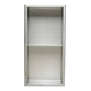 12 in. x 24 in. x 4 in. Niche in Brushed Stainless Steel
