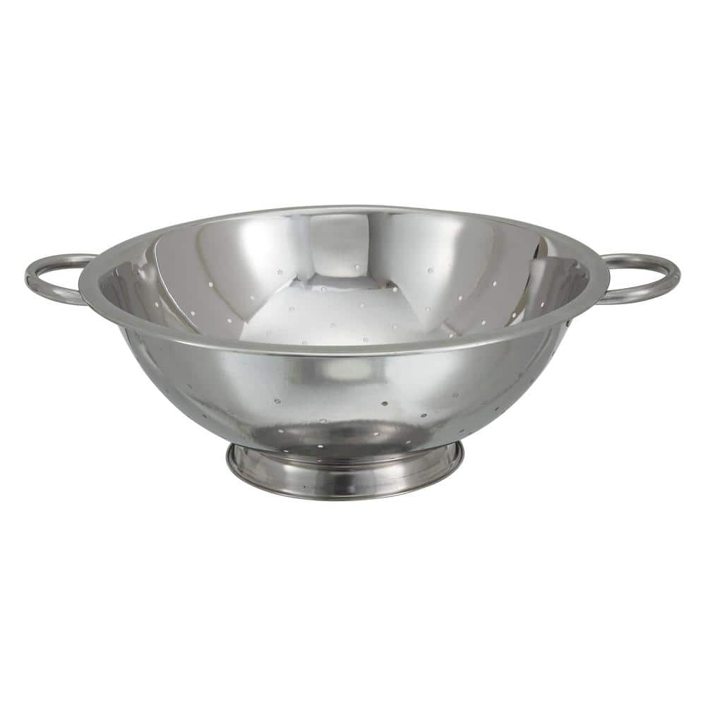 Winco 8-Quart Stainless Steel Colander with Handles