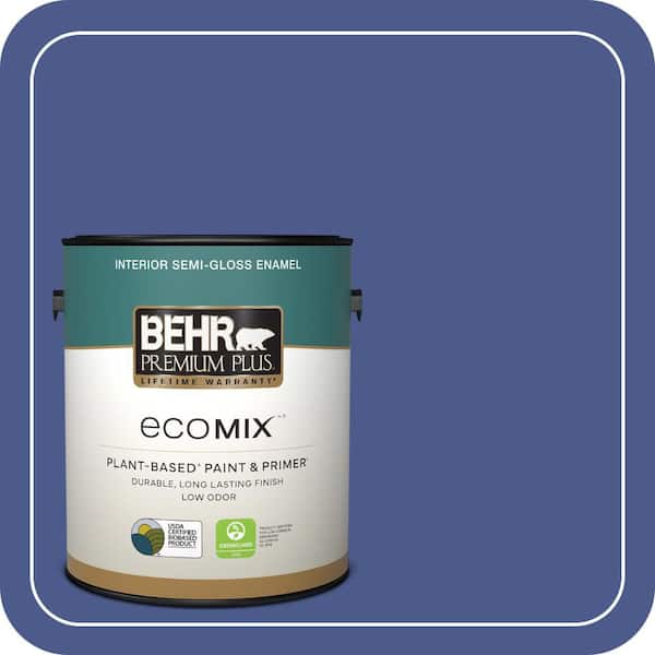 1 gal. #S-G-610 Gem Semi-Gloss Enamel EcoMix Plant-Based Interior Paint & Primer