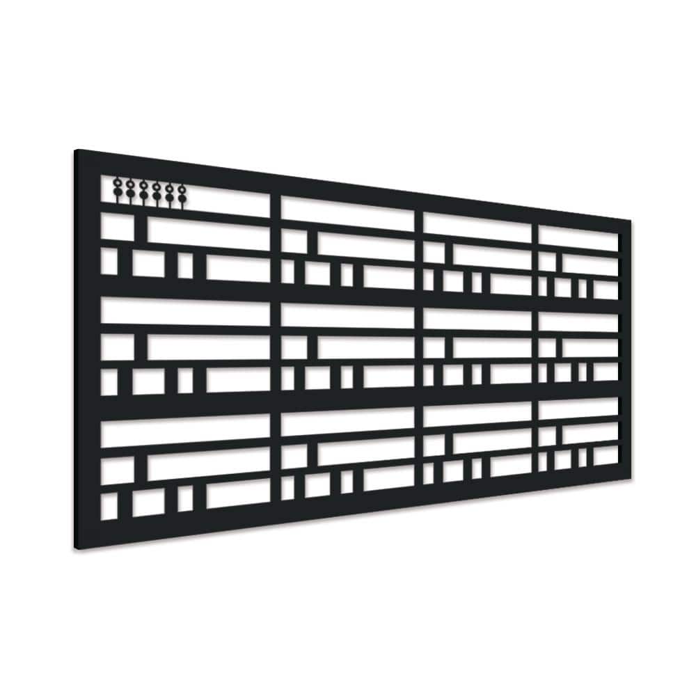 Black Polyethylene Decorative Privacy Screen Panel 2 ft. x 4 ft.