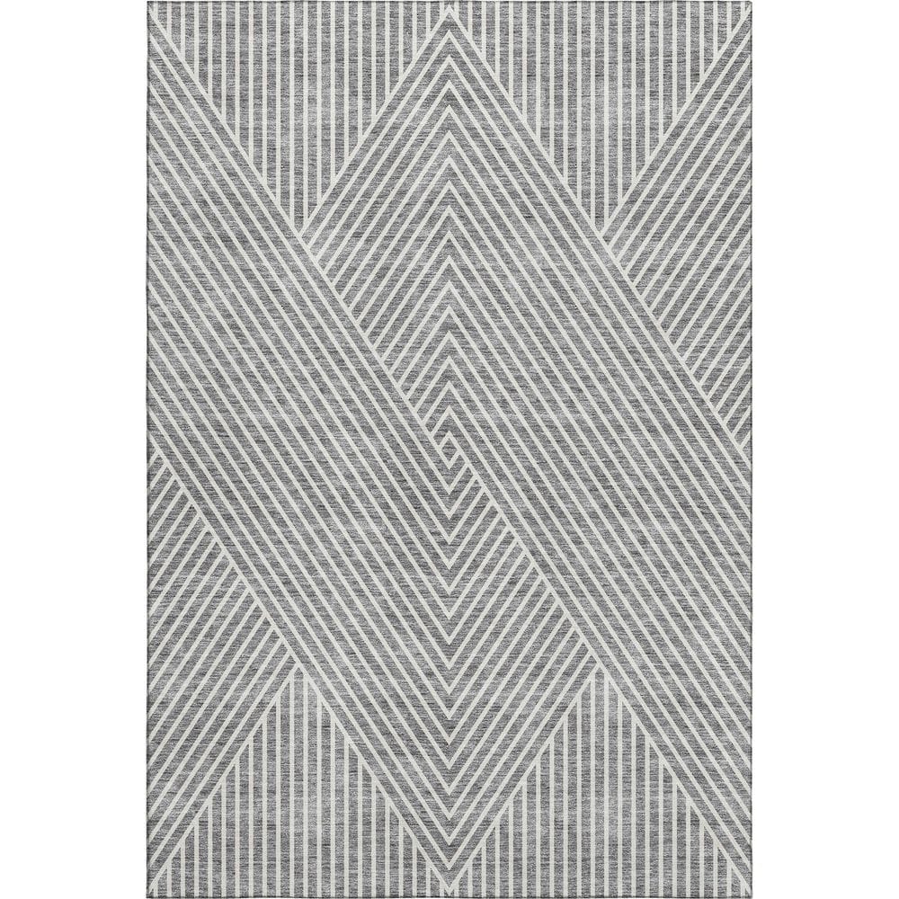 Mayfield Premium Machine Washable Abstract AMF937 Gray 5 ft. x 7 ft. 6 in. Area Rug price history on PriceWatchPro