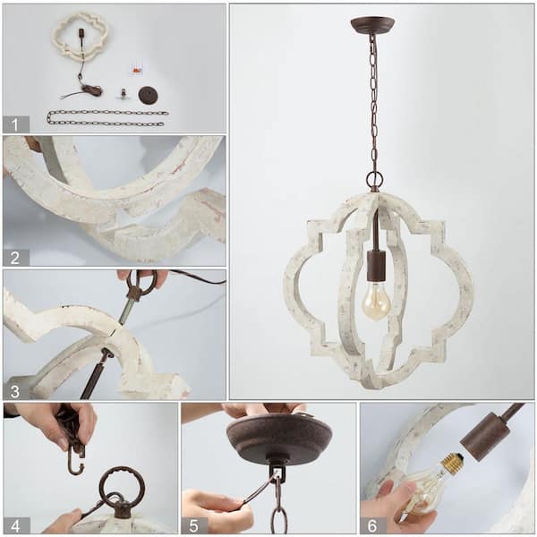 Rustic white deals pendant light