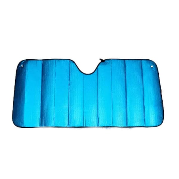 Shatex 57.8 in. x 27.6 in. Aluminum Foil Insulation Car Sun Visor Blue Thickened