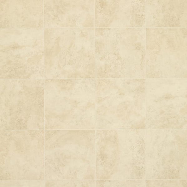 Lifeproof Esplanade White Tile 16 MIL 13.2 ft. W x Cut to Length Waterproof Vinyl Sheet Flooring