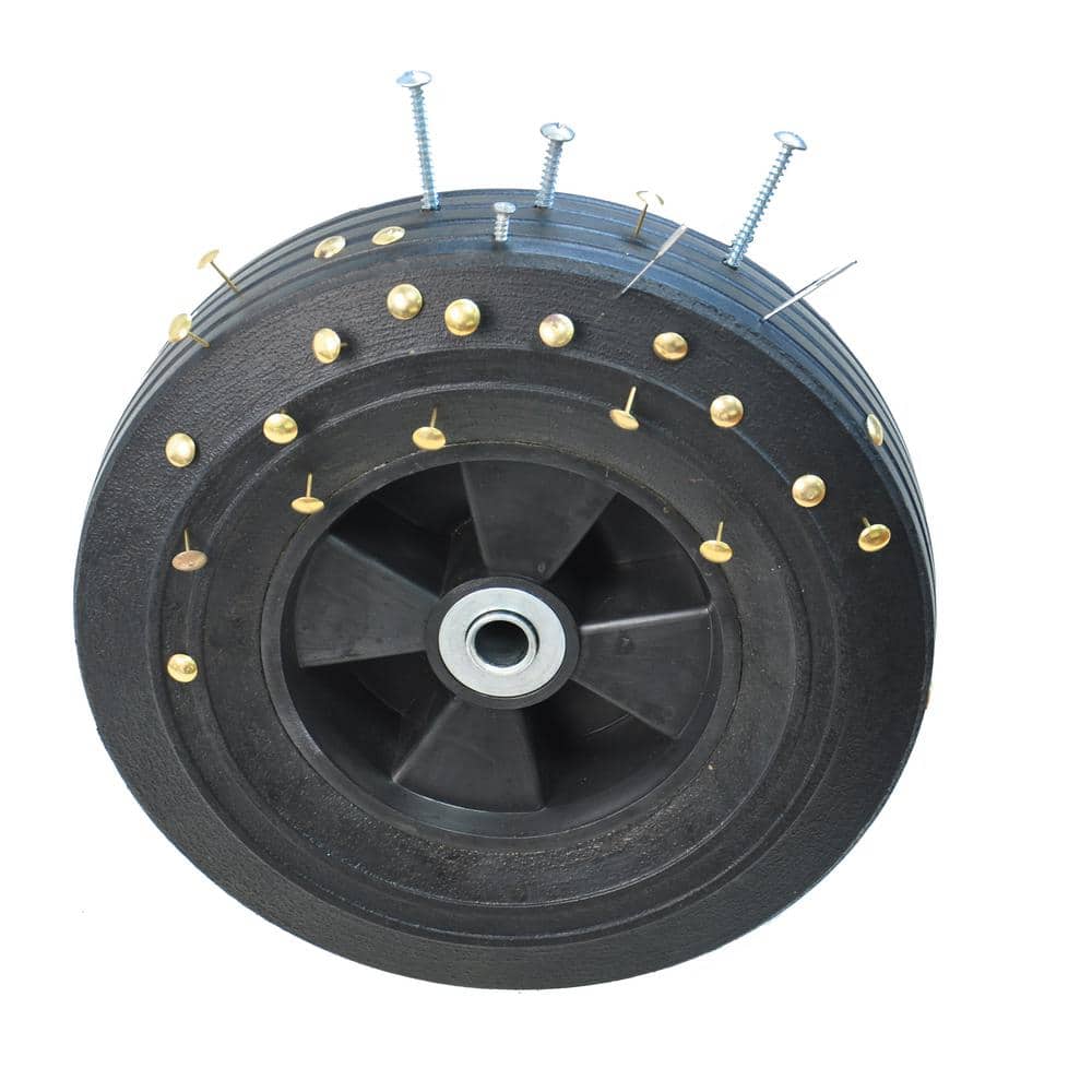 Black and Yellow Steel Garden Wagon with Solid Wheels