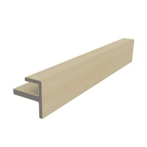 All Weather System 2.2 in. x 2.2 in. x 8 ft. Composite Siding End Trim in Japanese Cedar Board