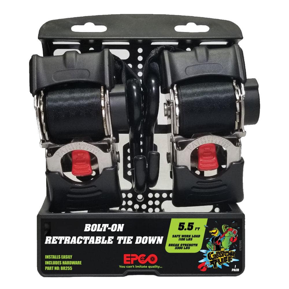 Bolt-On Retractable Tie Down - Pair