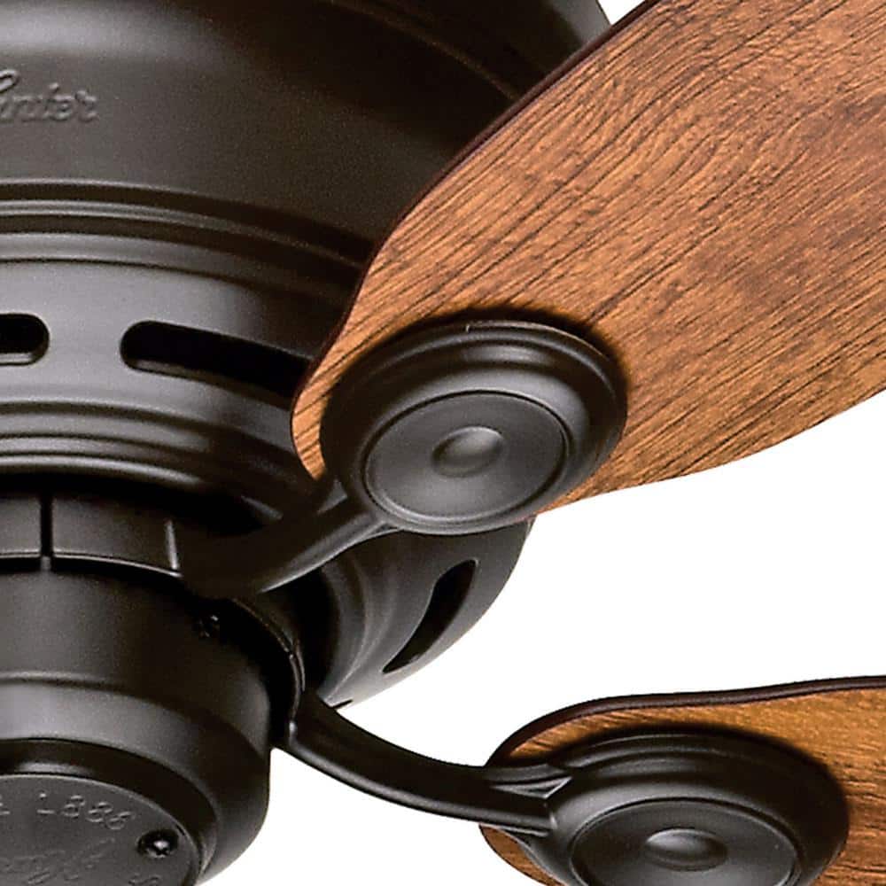 42" New Bronze Low Profile Ceiling Fan with Oak Blades