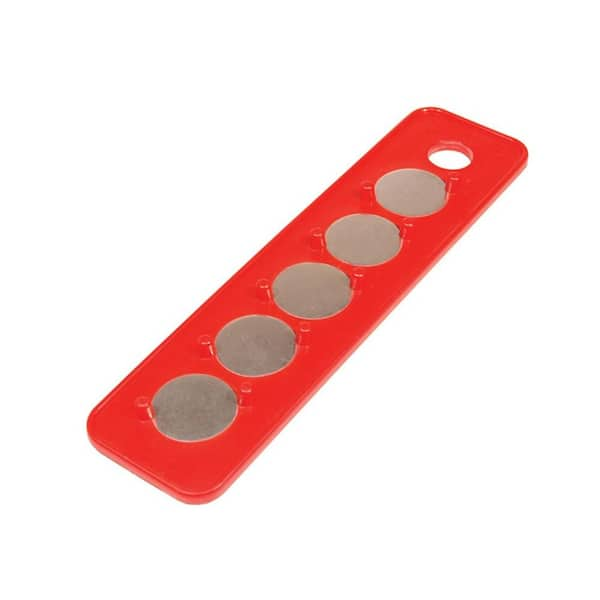 Triton Products MagClip 1/4 in. Drive 2-1/4 in. x 9 in. Red Magnetic Socket Holder Strip