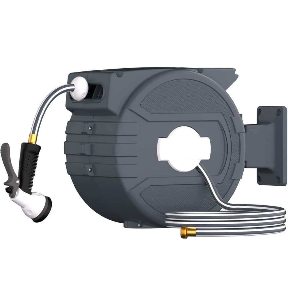 Retractable Garden Hose Reel 1/2 in. x 82 ft. Automatic Hose Reel with 7-Pattern Nozzle, Any Length Lock and 180° Swivel price history on PriceWatchPro
